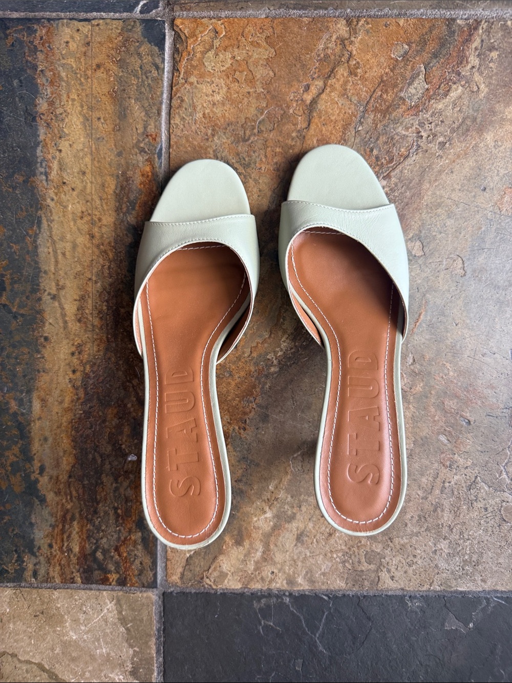 STAUD Brigitte Mules Pale Jade